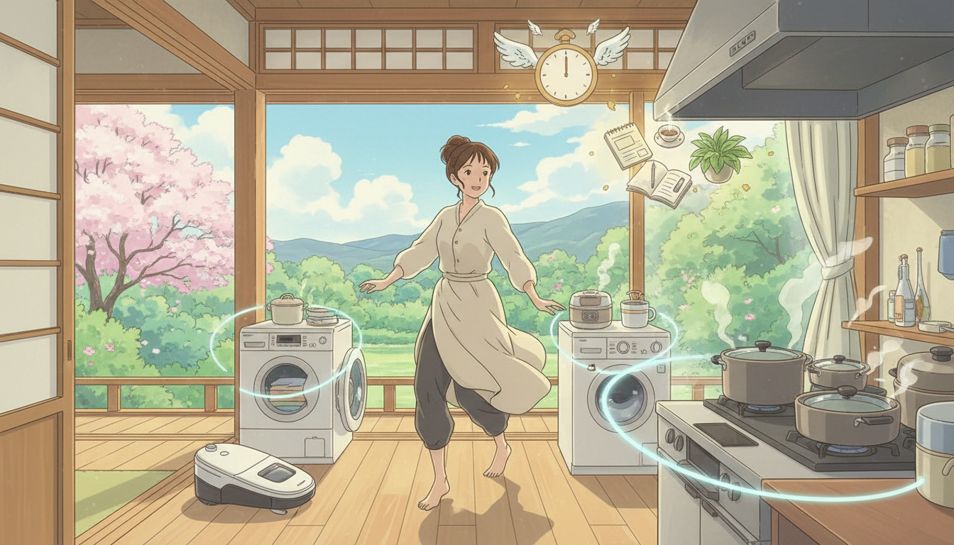 家事の負担を減らし自由な時間を生み出すための全体像