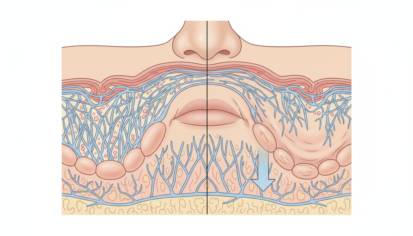 ほうれい線が目立ち始める医学的なメカニズム